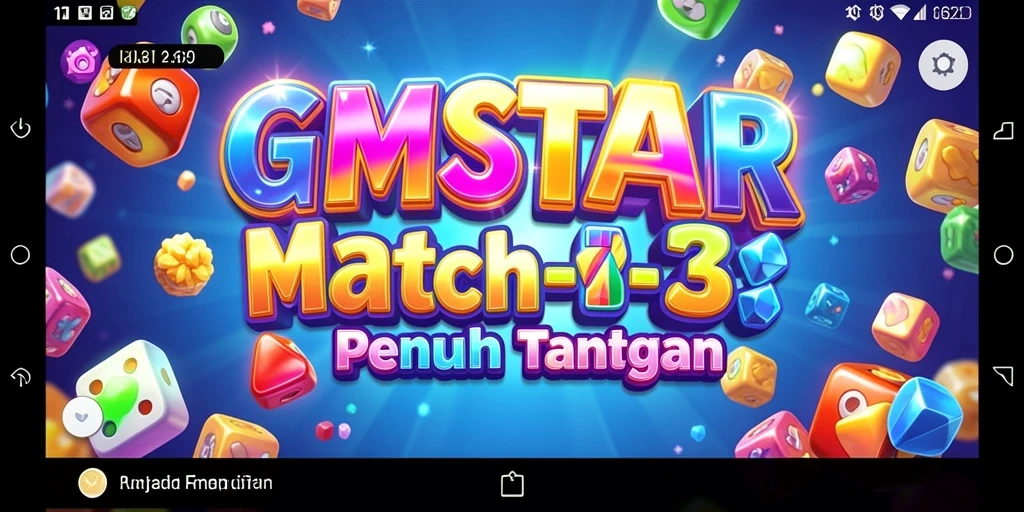 Tampilan gameplay Match-3 yang penuh warna dan menantang.