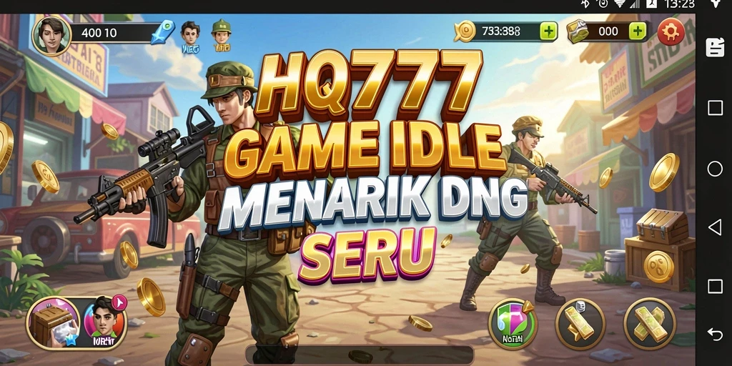 Tampilan gameplay HQ777 yang seru dan menarik dalam genre Idle.