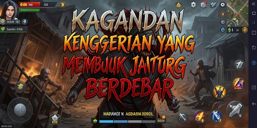 Screenshot utama KAGANDAN menampilkan suasana mencekam dan gameplay seram.