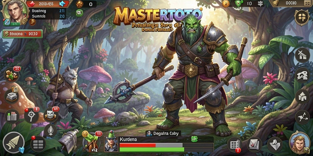 Tampilan gameplay seru di dunia fantasi MASTERTOTO.