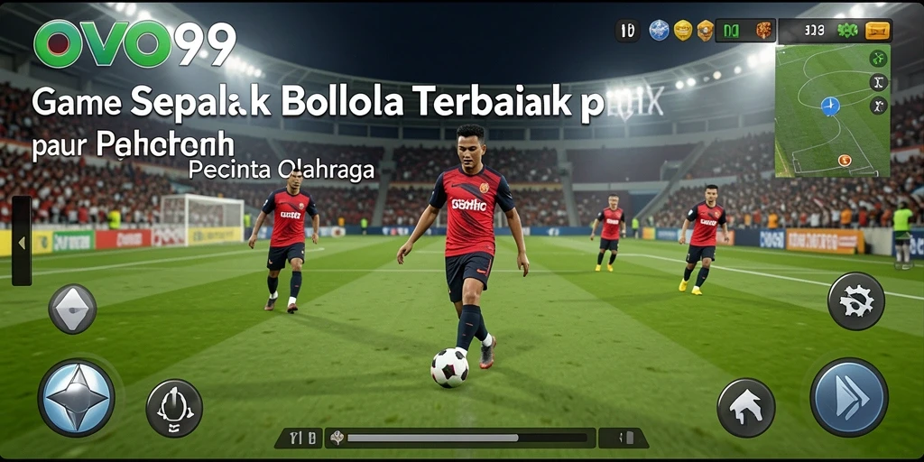 Tampilan utama OVO99 dengan gameplay seru dan realistis dalam sepak bola.