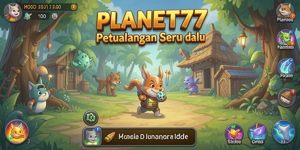 Tampilan gameplay <strong>PLANET77</strong> yang menarik dengan fitur Idle.