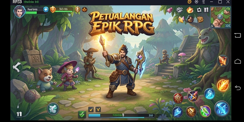 Tampilan gameplay RPG yang menakjubkan dalam RR33.