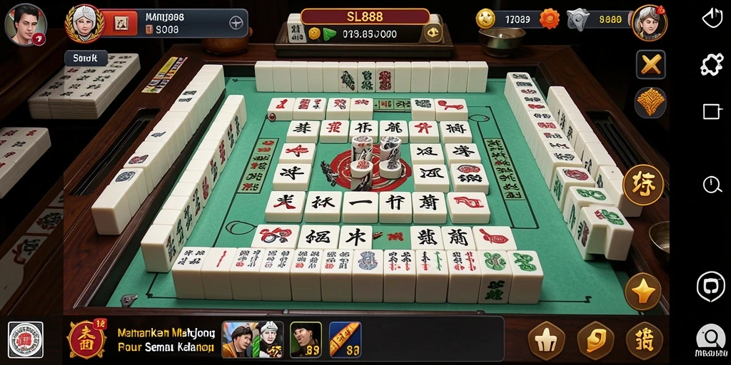 Tampilan gameplay Mahjong yang menantang dan seru.