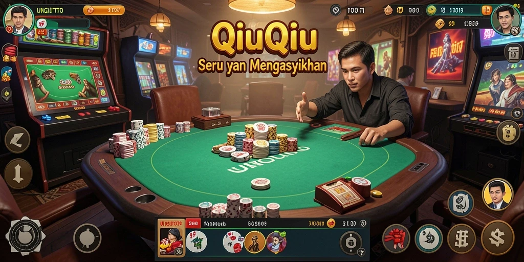 Tampilan gameplay menarik dari UNGUTOTO saat bermain QiuQiu.